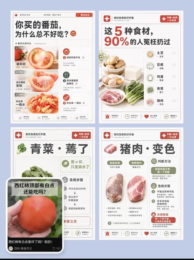 小红书爆款图文笔记模板效果参考