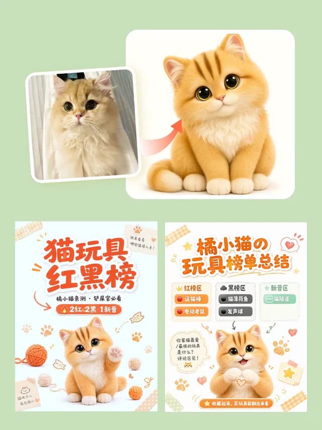 账号连续选题图文系列模板效果参考